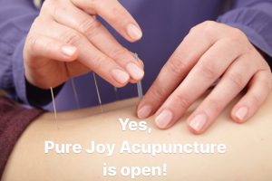 Yes, Pure Joy Acupuncture is Open!